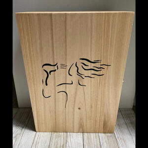 Hair Dryer Holder - Wood Wall Box To Store and Hide Your Bathroom Blow Dryer